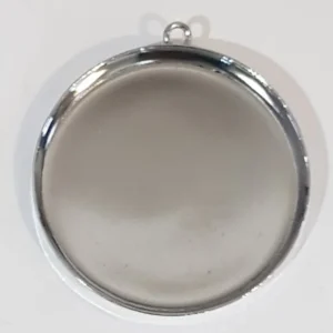 گردنبند نقره ای تو پر مدل دایره
