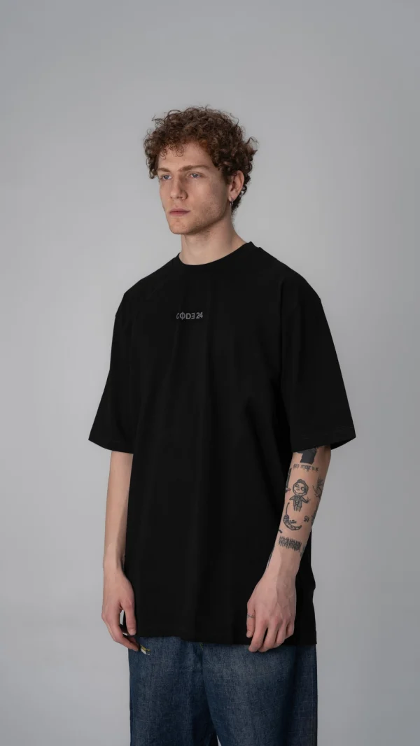 تی شرت مردانه مشکی برند CODE24 طرح ALIEN سایز XL - Image 2