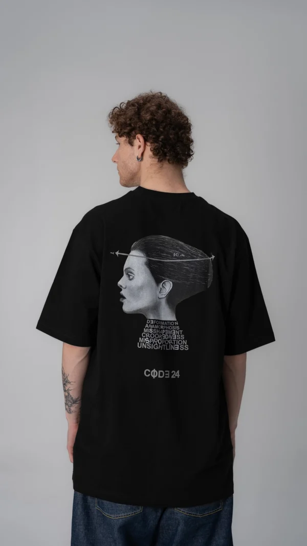 تی شرت مردانه مشکی برند CODE24 طرح ALIEN سایز XL - Image 4