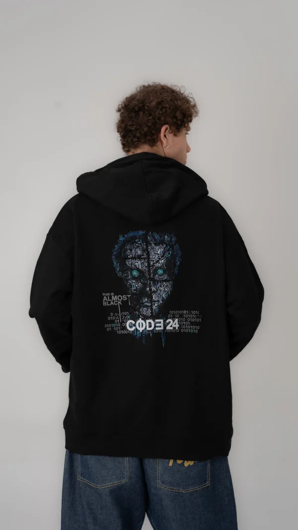 هودی مشکی طرحدار مردانه مشکی The man inside Hoodie