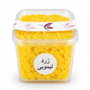 رنگ شمع مانا 25 گرمی زرد لیمویی