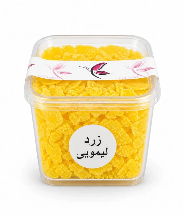رنگ شمع مانا 25 گرمی زرد لیمویی